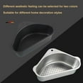 thumbnail image 2 of 304 Stainless Steel Black Triangular Draining Basket Sink Drain Filter Basket, 2 of 9