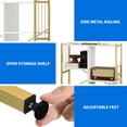 thumbnail image 6 of Dextrus 5 Tier Arched Bookshelf and Bookcase, Gold Standing Book Shelf, Mental Frame Storage Display Rack Shelves Organizer for Bedroom Living Room Office,White&Gold, 6 of 13