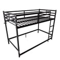 thumbnail image 6 of Leumius Metal Loft Bed,Twin Over Twin Bunk Bed with with Safety Guard Rails and Space-Saving Design,Black, 6 of 10
