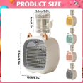 thumbnail image 3 of 2 In 1 Nano Spray Cooling Fan,Cute Fox Shaped Small USB Rechargeable 3 Speed Portable Desktop Fan,Evaporative Air Cooler Desk Fan with Humidifier Function for Dorm Home Office(Gray), 3 of 9