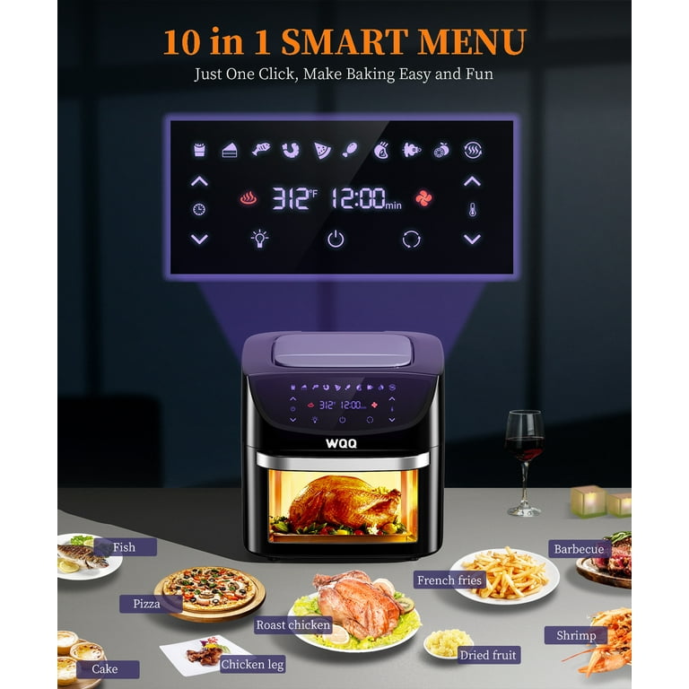 10-in-1 Air Fryer Oven, 20 Quart Airfryer Toaster Oven , 1800W