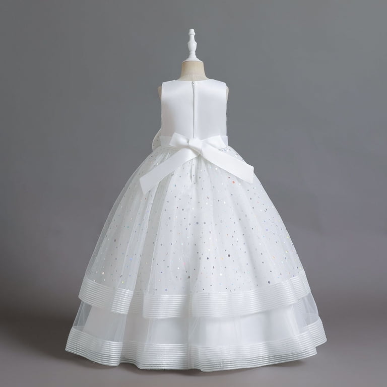 Sparkly Sequin Flower Girl Dress with Big Bow Princess Tulle Ball Gown for Wedding, Party, Graduation, Prom (Ages 3-13T) - Walmart.com Sparkly Sequin Flower Girl Dress with Big Bow Princess Tulle Ball Gown for Wedding, Party, Graduation, Prom (Ages 3-13T) - Walmart.com
