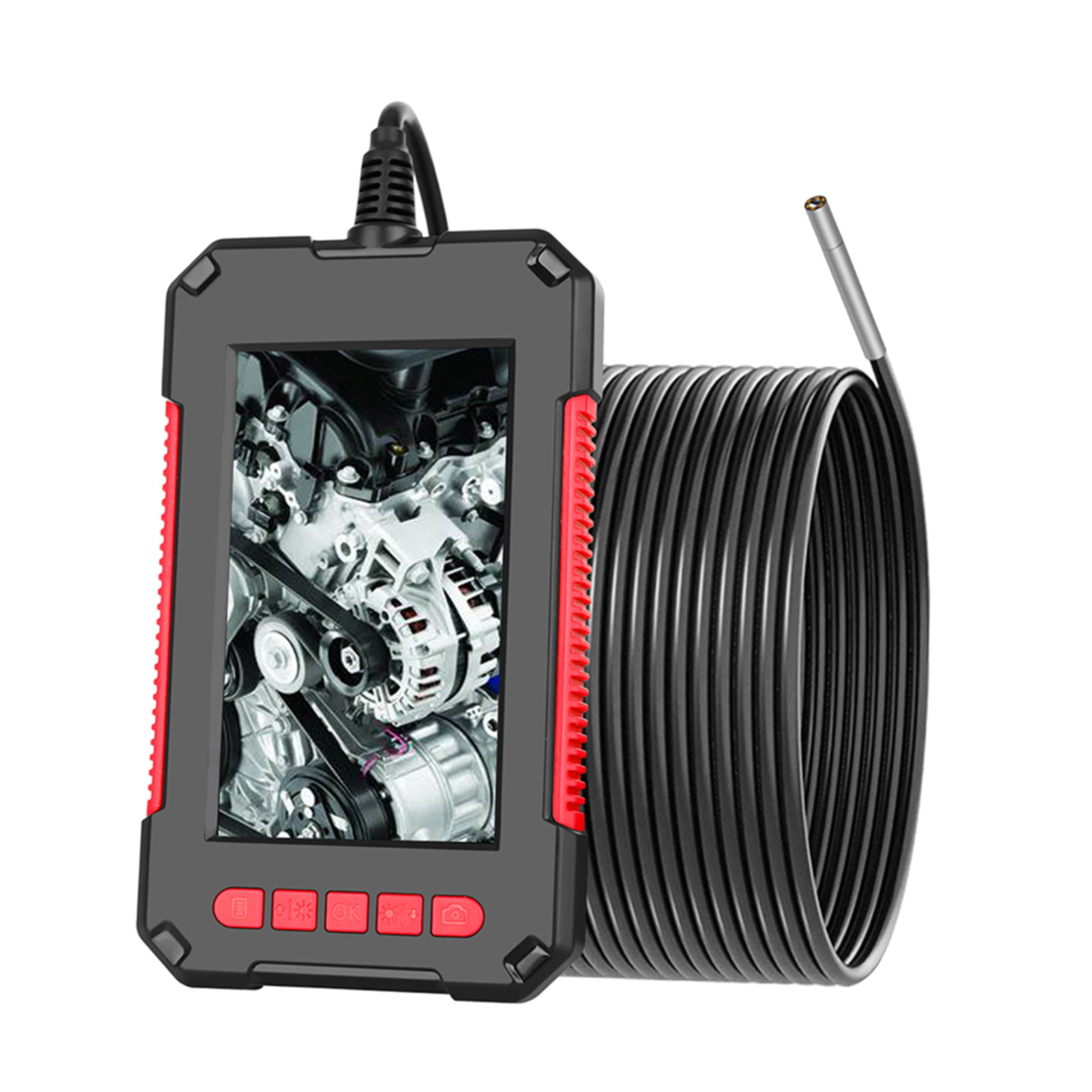Industrial Endoscope 6.56 ft 1080P HD Micro 8mm Borescope IP67 Waterproof Industrial Endoscope with 4.3inch LCD Screen 32GB TF Card for Smart Phone 8 LED Lights 