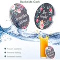 thumbnail image 2 of 4 Pieces Car Cup Holder Coasters Floral Style Car Coasters Funny Cup Coasters Absorbent Ceramic Cup Holders for Keeping Car Cup Holders Dry and Clean, 2.56 Inch (Black Background), 2 of 7