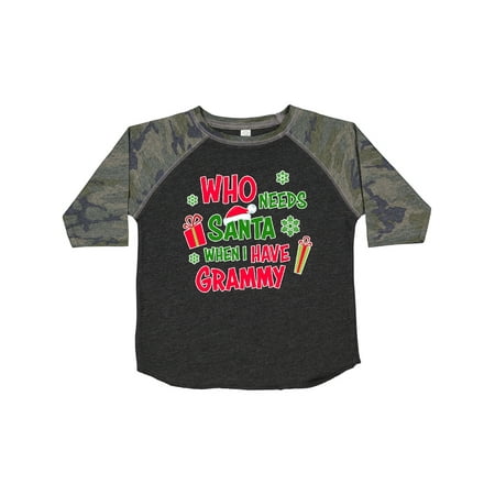 

Inktastic Who Needs Santa when I Have Grammy Gift Toddler Boy or Toddler Girl T-Shirt