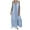 Blue, variant on IROINNID Women's Sleeveless Sundress Full-Length Plus Size Beach Loose Lace Patchwork Long Dress Maxi Dress Solid Color V-Neck Dress