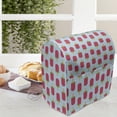 thumbnail image 3 of Ice Cream Stand Mixer Cover, Repeating and Continuing Fruity Cold Popsicle Fresh Dessert on a Stick, Kitchen Appliance Organizer Bag Cover with Pockets, 5 Quarts, Pale Blue Dark Coral, by Ambesonne, 3 of 4