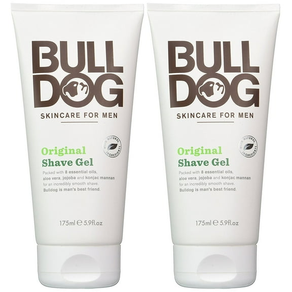 Bulldog Skincare for Men Original Shave Gel (Pack of 2) With 8 Essential Oils, Aloe Vera, Jojoba and Konjac Mannam, 5.9 fl. oz. ALT1