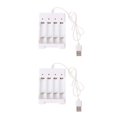 thumbnail image 2 of tamizeot AAA/AA Battery Charger Short-circuit for Protection USB Power Charging Adapter White 2Set, 2 of 6
