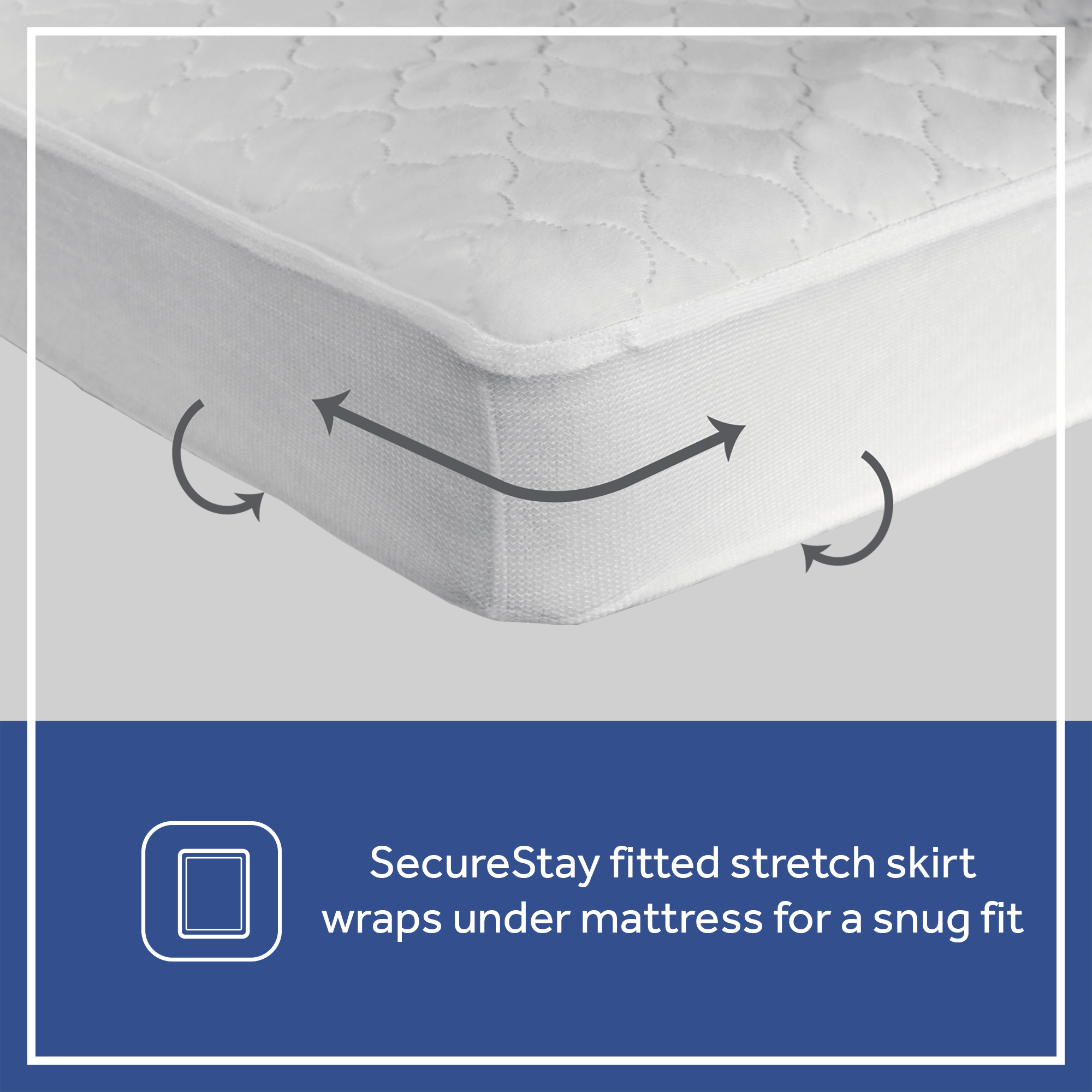Sealy SecureStay Waterproof Crib Mattress Pads, Easy Clean Washable, Crib, White - image 2 of 13