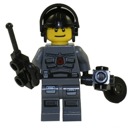 LEGO Minifigure - Space Police - OFFICER 6 with Walkie Talkie & Metal