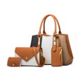 thumbnail image 1 of Minnieouse Bolso de hombro de 4 piezas con gran capacidad para mujer adecuado para bolsos diarios para mujer Bolsas de mensajero y de hombro marrón, 1 of 6