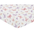 thumbnail image 4 of Sweet Jojo Designs Butterfly Pink and Purple Crib Bedding Set 3 Piece Set, 4 of 6