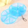 thumbnail image 4 of Miangastore Round 7 Days Pill Box Organizer for Medicine Travel Pill Case Container Weekly Holder (Blue), 4 of 8