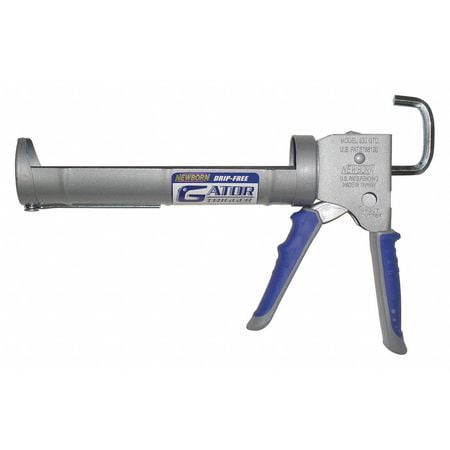 Chuck Tool - NEWBORN 930-GTD Caulk Gun, Drip-Free,Silver,10 oz.