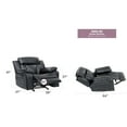thumbnail image 2 of Glory Furniture Daria Faux Leather Rocker Recliner in Black, 2 of 7