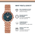 thumbnail image 6 of Ellen Tracy Women’s Rose Gold Bracelet Watch – Green Dial, Diamond Accent, Elegant Dress Fashion Watch, Quartz Analog, Gift for Women, 6 of 6