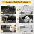 thumbnail image 6 of AECOJOY Sofa Bed, 3 in 1 Sleeper Sofa with Storage Chair, Faux Leather L Shape Couch, Sectional Pull Out Sofa Bed Mid Century Modern Couch for Living Room Clearance, Comfy Sleeper Couch in Black, 6 of 8