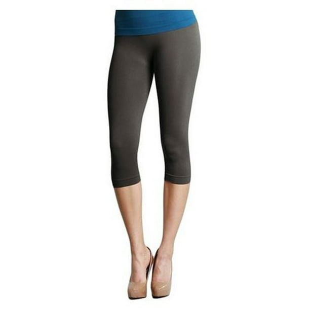 Refund Derivation Unsatisfactory Womens Smooth Seamless Form Fitting Capri 3/4 Leggings (One Size) -  Walmart.com
