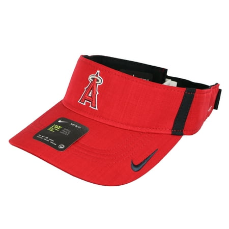 Anaheim Angels Cap - Nike Men's Los Angeles Angels of Anaheim AeroBill Vapor Visor One Size Red