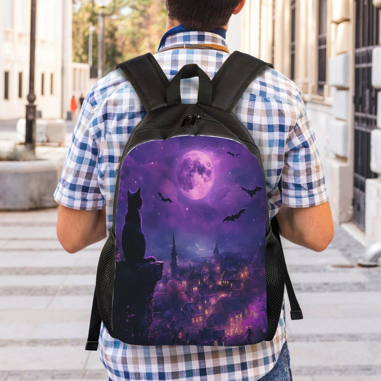 Cat Backpack Double Shoulder Backpack Durable, Spacious, Ergonomic Design for Travel, Work & Outdoor Use