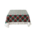thumbnail image 6 of Fmxomd 59x79 Inch Red Green Plaid Ruffled Table Cloth Rectangle Polyester Gingham Trim Tablecloth Vintage Farmhouse Checkered Table Cover for Home Weddings Picnic Holiday Party Decor, 6 of 6