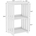 thumbnail image 3 of 3-Tier End Table Night Stand Set of 2, White Side Table Small Bookshelf Bedside Table for Bedroom, Living Room, Office, Bathroom, 3 of 7