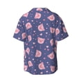 thumbnail image 2 of Vsdgher Cute Pig Print Men's Wrinkle Free Untucked Cuban Shirt Business Casual Button Down Shirts Short Sleeve Shirt, 2 of 7