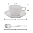thumbnail image 2 of AOZITA Tazas y platillos de espresso con cucharas de espresso, tazas de espresso apilables, 12 tazas Demitasse de 2.5 onzas (embalaje protector), 2 of 5