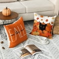 thumbnail image 2 of Sm:)e Cat Maple Leaves Pumpkin Fall Pillow Covers 18x18 Inch Set of 4, Cushion Covers for Sofa Seasonal Home Decor, 2 of 8