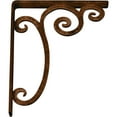 thumbnail image 4 of Ekena Millwork 1 1/2"W x 10"D x 12"H Avery Wrought Iron Bracket, (Single center brace), Antiqued Bronze, 4 of 8