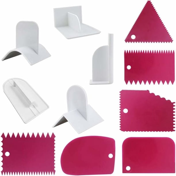 Fondant Cake Scraper Smoother Set of 6 Decorative Cake Scrapers and 5 Fondant Smoothing Tools