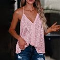 thumbnail image 2 of Lindreshi Cropped Tank Tops for Women Fashion Casual Womens Solid Patchword Sequins V-Neck Crop Tanks Top Ladies Camis Vest, 2 of 6