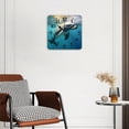 thumbnail image 2 of Square Wall Clock,Cute Dolphin Swimming In The Clear Blue Sea,Silent Non-Ticking Wall Clock Decor for Home Office Kitchen Living Room Bedroom(10inch), 2 of 4