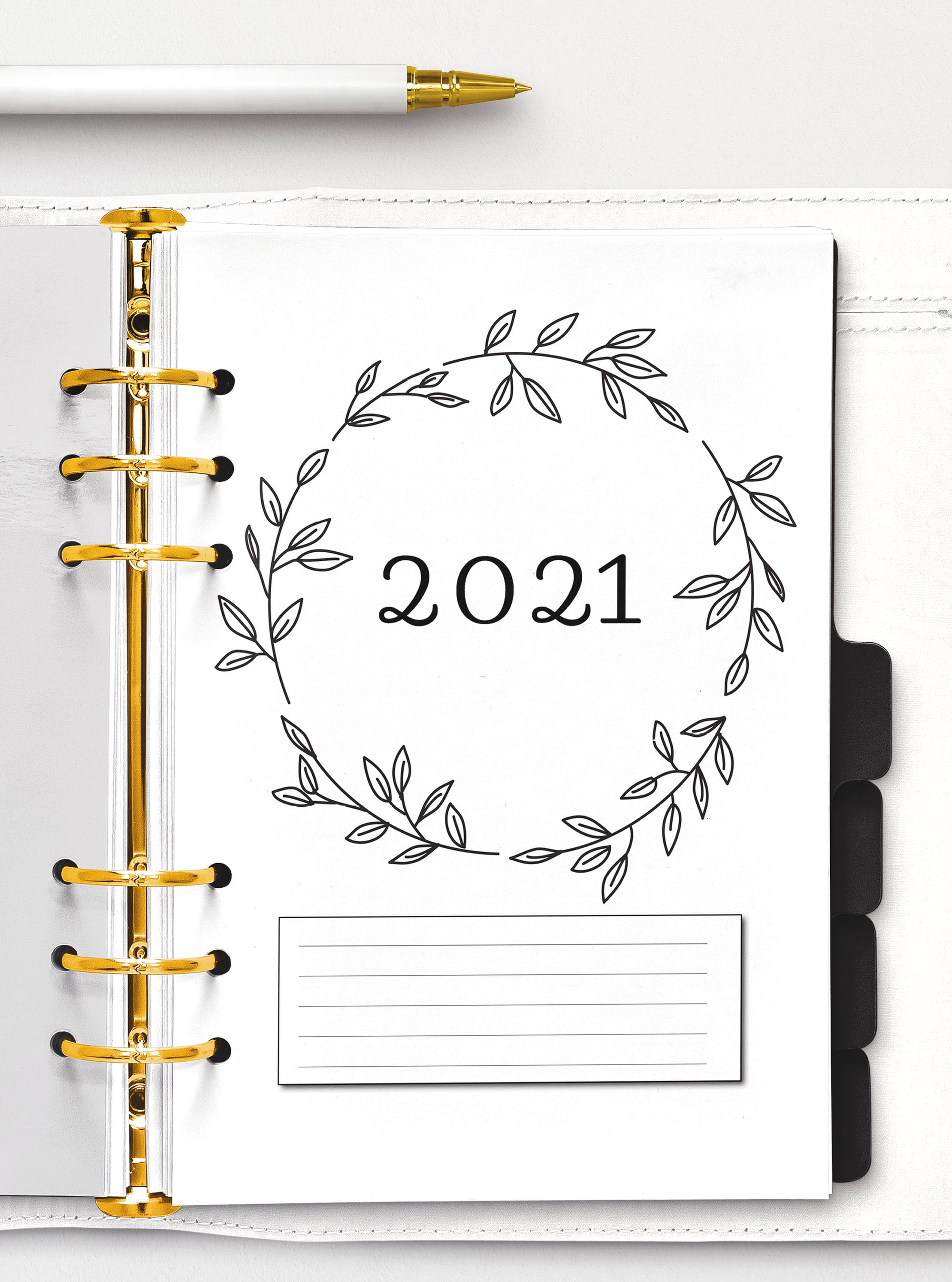 Size 5 Sunday Start Refill Pages for A5 Size Planner Systems 2021 Monthly Dated Planner Inserts Six Ring