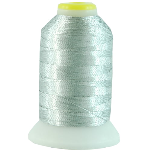 5500 yds Huge Spool Polyester Embroidery Machine Metallic Thread Silver 