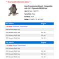thumbnail image 2 of Rear Transmission Mount - Compatible with 1974 Plymouth PB300 Van, 2 of 2