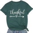 thumbnail image 3 of Langwyqu Women's Letter Print T-Shirt Casual Style O-neck Summer Tops, 3 of 4