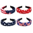 thumbnail image 6 of Independence Day Headbands For Women Stars And Stripes Hair Accessories Red White Blue Fabric American Flag Theme, 6 of 6