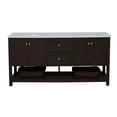 thumbnail image 2 of Lakeshore 72" Double Bathroom Vanity with Chocolate Cabinet and Engineered White Top, 2 of 6