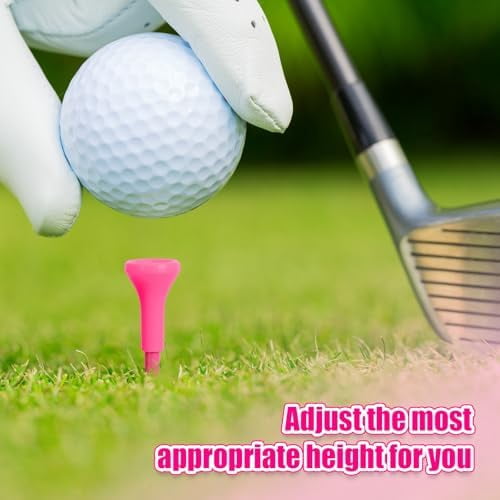 RibRave 12 Pieces Golf Range Tees Set Rubber Golf Tees for Mats Driving Range 6 Pieces for Practice Mat Mixed Size