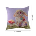 thumbnail image 3 of Under 5 Dollars! YZEGDCH Easter Bunny Throw Pillow Covers 18"x18" Easter Decorations Rabbit Soft Plush Faux Fur Throw Pillows for Sofa, Indoor, Outdoor, Spring Decor for Home, 3 of 7