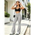 thumbnail image 6 of DENTOYOU Flare Yoga Pants for Women High Waist Butt Lifting Bootcut Pants Workout Sports Leggings Light Gray XS, 6 of 7