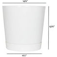 thumbnail image 3 of ZOPan Root & Vessel Majestic Full Depth Cylinder Pot, Glossy White, 14-Inch, 3 of 13