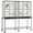 Multicolor, variant on PawHut Outside Dog Kennel 6.9x6.9x5 ft Metal Puppy Play Pen with Canopy, Coffee Garden Playpen Fence Crate Enclosure Cage Rotating Bowl