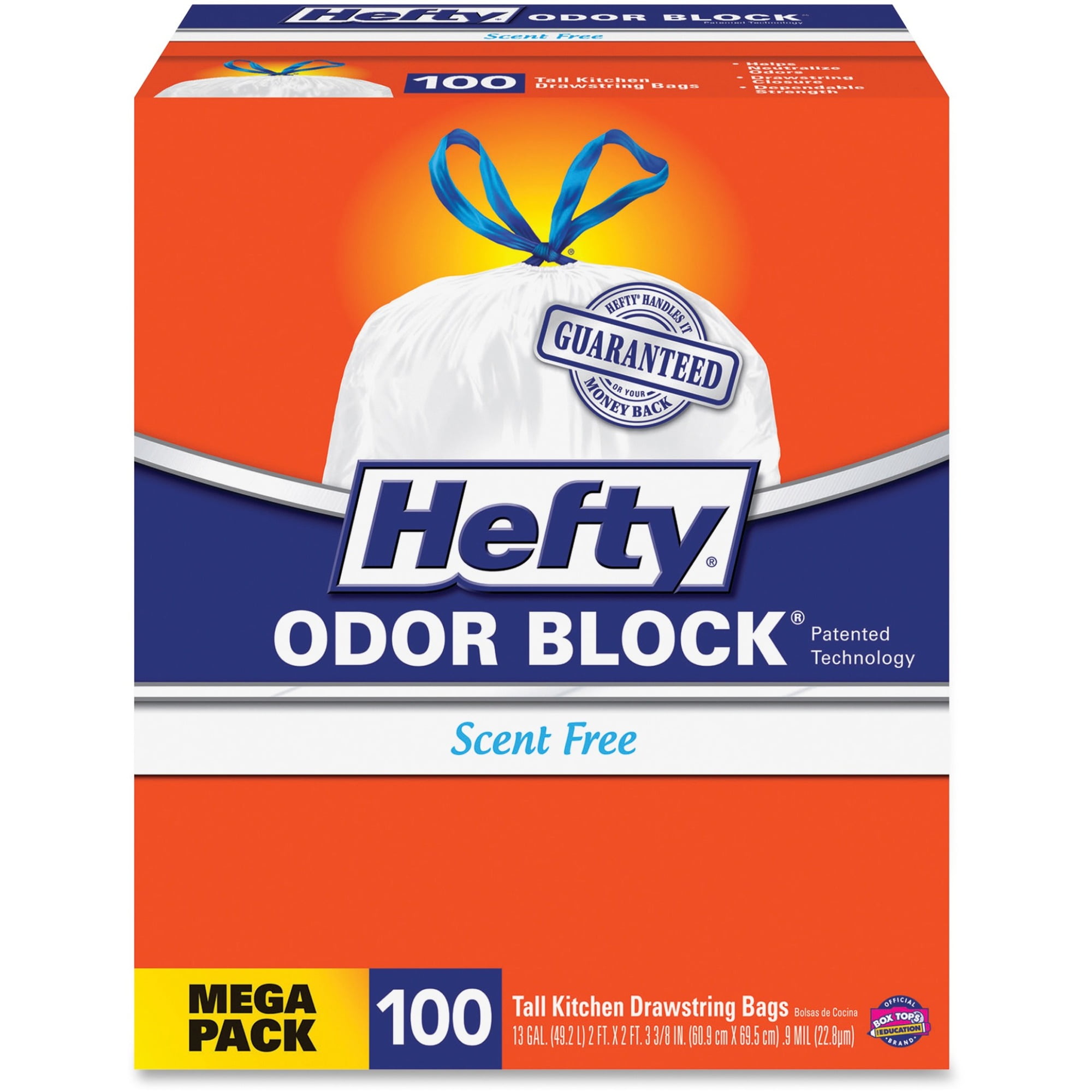 Hefty Cinch Sak Tall Kitchen/Trash Bags, 13gal, 1.1mil, 24 x 27 3/8