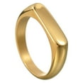 thumbnail image 1 of Bague de Déclaration de Mariage Simple en Acier Inoxydable de Style Chevalet Carré, 1 of 3