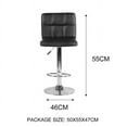 thumbnail image 5 of BestOffice Counter Height Bar Stools Set of 2 PU Leather Modern Height Adjustable Swivel Barstools Hydraulic Chair Bar Stools Black, 5 of 5