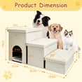 thumbnail image 4 of Tolobeve 3 Step Dog Stairs with Storage for High Bed 17.5'' H, Foldable Pet Stair for Small Medium or Large Dogs, 4 of 6