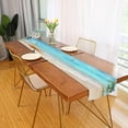 thumbnail image 4 of GZHJMY Blue Sea Ocean Beach Table Runner Machine Washable Polyester Table Runner Rectangle Reversible Dresser Scarves Table Decor 13 x 70 Inch, 4 of 7
